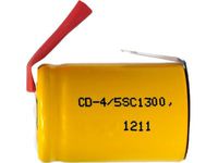 50 Pcs 4/5 Sub-C 1300 Mah Nicd Battery With Tabs