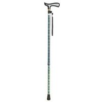 YULAN Walking Stick Flower Figure Walking Aid Cane Aluminum Alloy Anti-Slip Telescopic Adjustment Old Man Cane 3 Color (Color : Green)
