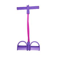 Jennles Fitness Sit-up Exercise Equipment Band Elastic Pull Rope Multi-Function Tension Rope Puller Purple