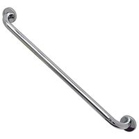 EVIDECO 2301102 Stainless Steel Bath and Shower Straight Grab Bar-Concealed Mounting Snap Flange, Chrome