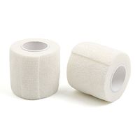 uxcell 2 Pcs White 2 inches Width Non-Woven Self Adhesive Tape Finger Elbow Wrist Ankle Protector Wrap Roll