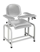 AdirMed Padded Blood Drawing Chair - Silver Gray
