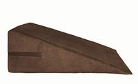 Micro-Suede Bed Wedge Support Pillow, Acid Reflux Therapeutic Foam Nick, Back and Legs Foam Wedge (18" X 18" X 8") Chocolate Brown
