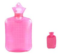 750ML Classic PVC Cold or Hot Water Bottle with Soft Plush Cover, 23