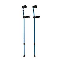 Walking stick Forearm Crutches Pair Lightweight Arm Cuff Crutch - Adjustable, Foldable,Ergonomic,Non Skid Replaceable Rubber Tips Fauay