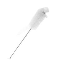 YingYing Bath and Clean 13.8inch Long Nylon Bristle Stainless Steel Handle Test Tube Cleaning Brush Clear+Silver