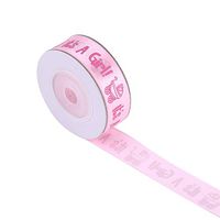 Nikou Baby Shower Ribbon - 10Yards/Roll Stain Ribbon Polyester Ribbon Baby Shower Christening Party Favor Gift Stain Ribbon (Color : Pink)