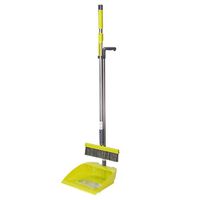 Broom and Dustpan With Long Handle Telescopic Up Windproof Stainless Steel Rod Non-stick Hair Broom And Dustpan Rotatable Non-Slip Handle Soft Brush Broom Set Suitable For Home Kitchen Lobby Floor Gar