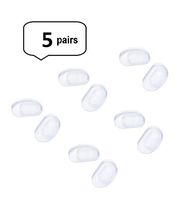 AM Landen Sunglass 5 Pairs Clear Silicone Nose Pads Eyeglass Nose-Pads Nose Pads