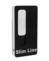 Slim Line All Metal USB Rechargeable Cigarette Lighter Black
