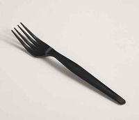 FORK, HEAVYWEIGHT BLACK POLYSTYRENE BULK PLASTIC