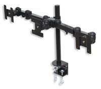 MonMount Triple Monitor Articulating Desk Mount Supports Up to 20-Inch Screens, Black (LCD-1930B)