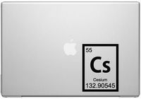 Cesium Periodic Element Science Macbook Car Tablet Art - Black Vinyl Decal for 13" Macbook