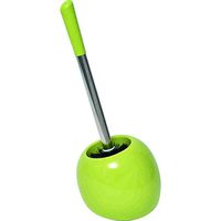 EVIDECO Bathroom Free Standing Toilet Bowl Brush and Holder PISE, Green