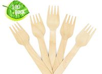 Zredurn Biodegradabel Eco-friendly 100% Wooden Cutlery Forks/Knife/Spoons Compostable 100 Pack 6” Perfect For Parties, Events, College, Picnic, Kitchen & Home (Fork)