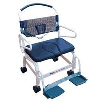 26" Wide - Euro Style Rehab Shower Chair Commode, 500lbs Cap