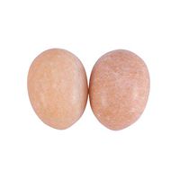 Healifty 6pcs Jade Egg Yoni Egg Undrilled Kegel Exercise Balls Love Egg Pelvic Floor Muscle Trainer (Sunset Red)