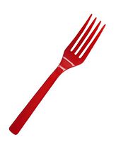 Party Essentials 400 Count Hard Plastic Forks Available in 8 Colors, Red