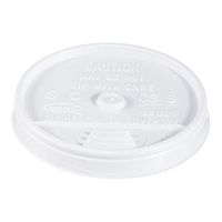 Dart 16UL White Sip-Thru Plastic Lid For Hot/Cold Foam Cup