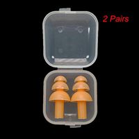 Noise Reducing Ear Plugs Noise Cancelling Plugs Silicone Ear Plugs for Sleeping Snoring Travel, Swimming Waterproof 2 Pairs Orange