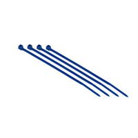 Monoprice Cable Tie 4 inch 18LBS, Blue (2 Packs of 100)