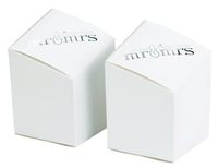Hortense B. Hewitt Angled Shaped Favor Boxes, 2-Inch, Mr & Mrs, 25 Count