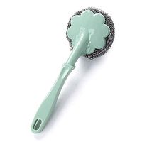 DEESEE(TM)_Home Clearance Sale Kitchen with Handle Wire Ball Brush Dishwashing Pot Brush (Green)