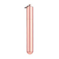 Flickering Telescopic 304 Stainless Steel Metal Drinking Straws, Reusable Collapsible Straws, Food Grade Portable Safe Washable Portable Metal Case, Folding Cleaning Brush - Rose Gold