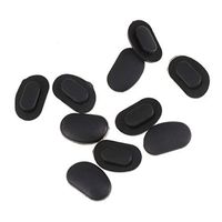 Healifty Nose Pads Silicone Non-Slip Eyeglasses Nose Pads for Glasses 20pcs(Black)