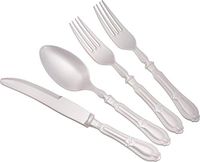Disposable Plastic Cutlery Set 40 Pc Pearl Flatware Combo 20 Forks, 10 Knives, and 10 Spoons, Heavy Weight Utensils for Weddings, Dinner, Luxury Party and Event Use - Posh Setting