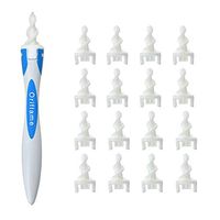 Ear Wax Removal Kit, Silicone Ear Pick Earwax Remover Tool Kit, q Grips Earwax Cleaner with 16 Replacement Tips