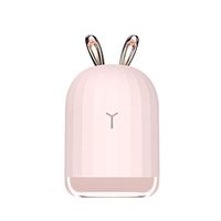 Connoworld Deer Horn/Rabbit Ear Portable Aroma Essential Oil Diffuser Home Air Humidifier - Pink