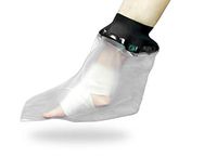 Adult Shower Foot Cast Cover for Bath, Waterproof Bandage Protector Bath Watertight Protection to Broken Surgery Foot Ankle, Reusable & Lightweight (Short Leg)