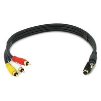 S-Video/3.5mm to RCA Conv Cable, 1.5 ft.