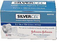 SILVERCEL Antimicrobial Alginate Dressing - 2 x 2" Rope - - Box of 5