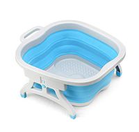DAFREW Foot tub,Massage granule After folding Portable foot massager (Color : Blue)