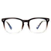 Maxjuli Blue Light Blocking Glasses,Computer Reading/Gaming/TV/Phones Glasses for Women Men(Brown-Translucent)