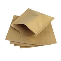 Toyvian 200 Pack Brown Kraft Paper Bags for Candy Cookie Snack Disposable Oilproof Food Bag