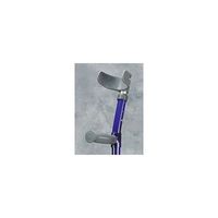 Youth Forearm Crutches,1 pair. Open cuff, epoxy-coated comes in several colors. Height adjustable grip to floor 22-29.5 inches. Send Amazon email for color selection.