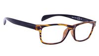 Design Reading Glasses with Spring-Hinges for Men and Women（Amber，+3.50）