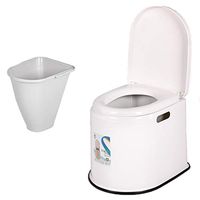 Plastic Commode Chair Elderly Disabled Toilet Stool Pregnant Woman Non-Slip Toilet Multifunction Mobile Toilet Bowl Household Portable Toilet Stool,A
