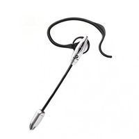 Wired Headset Mono Handsfree Earphone 3.5mm Headphone Earpiece w Boom Mic Single Earbud [Black] for Motorola G4 Plus - Motorola Moto G4 - Motorola Moto G5 Plus (XT1687)