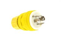 Leviton 28W82 30 Amp, 277/480 Volt- 3PY, Locking Plug, Industrial Grade, Grounding, Wetguard, Yellow