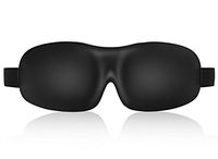 Lonfrote Deep Molded Sleep Mask, with Ear Plug and Carry Pouch Lightweight & Comfortable Eye mask, Super Soft Material (Black)