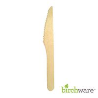 Birchware Classic - Compostable Wooden Knives, Biodegradable Party Supplies for Any Graduation, Luau, Fiesta, Tea Party, and More, Craft Supplies for Kids and Adults - (100 Knives)