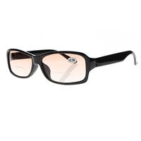 Bifocal Vision Amber Lens UV400 Sunglasses Reading Glasses Readers +1.00 ~ +4.00 (Black, 2.5)