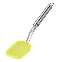 Gotian Multifunction Kitchen Cleaning Brush Long Handle Silicone Pot Dish Washing Brush - Silicone+Stainless Steel (About Long 26cm) (Green)