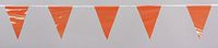 Pennants, Vinyl, Orange/White, 60 ft.