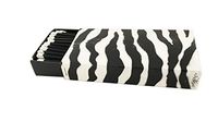 The Joy of Light Designer Matches Black and White Zebra Print on Embossed Matte 4" Collectible Matchbox