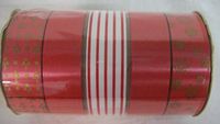 2 Sets of 5 Count Christmas Red Holiday Ribbon
